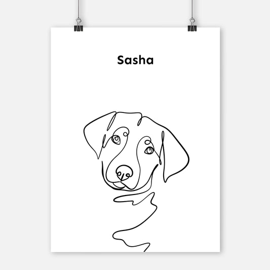 Pet Portrait - Oneline Art