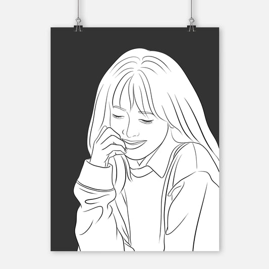 Single Portrait - Outline Style
