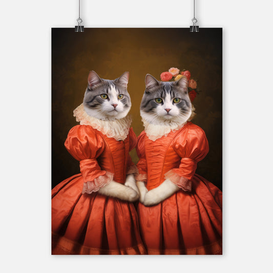 Royal Pet Portrait - Two Pet