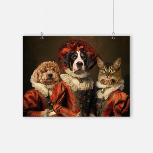 Royal Pet Portrait - Three Pet