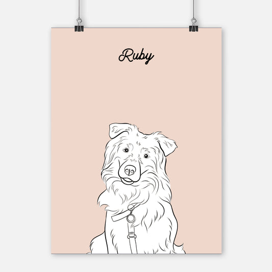 Pet Portrait - Outline Art