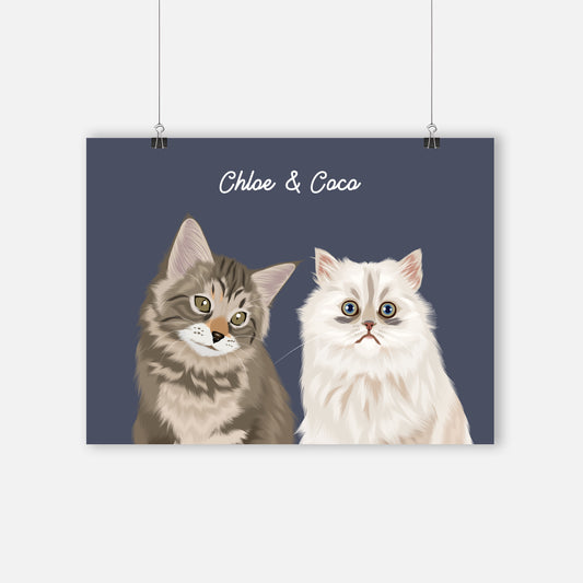 Pet Portrait - Two Pet