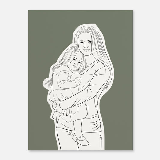Family Portrait - Outline Art