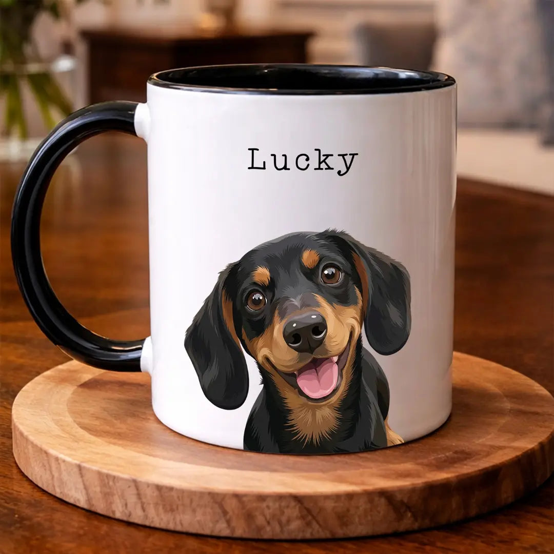 Signature Modern Pet  Portrait - Accent Mug