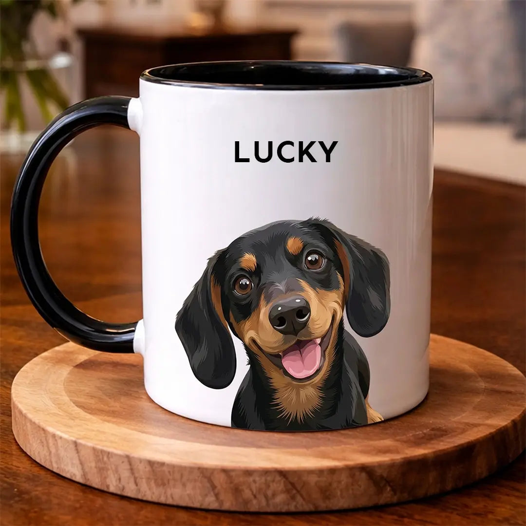 Signature Modern Pet  Portrait - Accent Mug