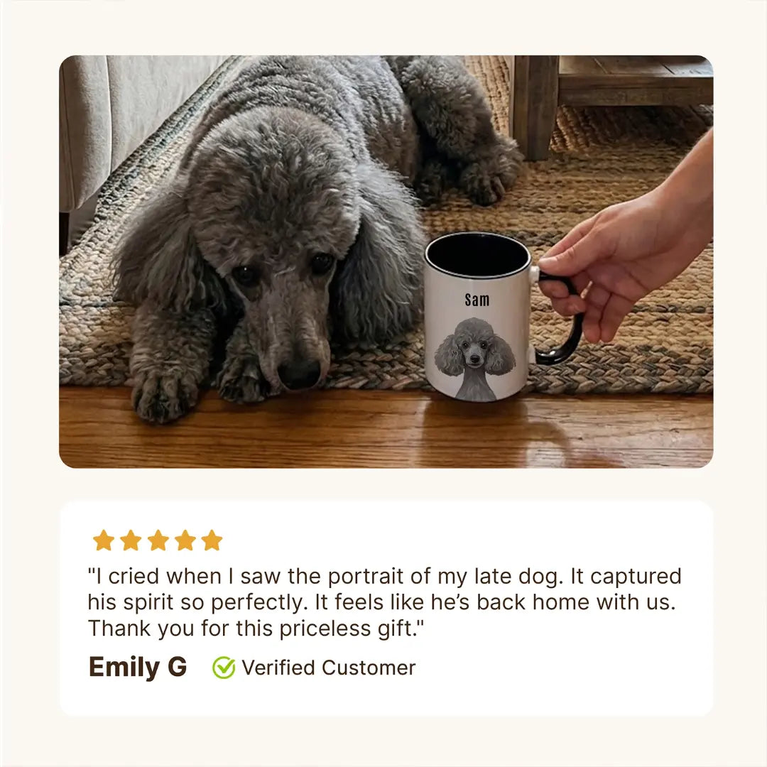 Signature Modern Pet  Portrait - Accent Mug