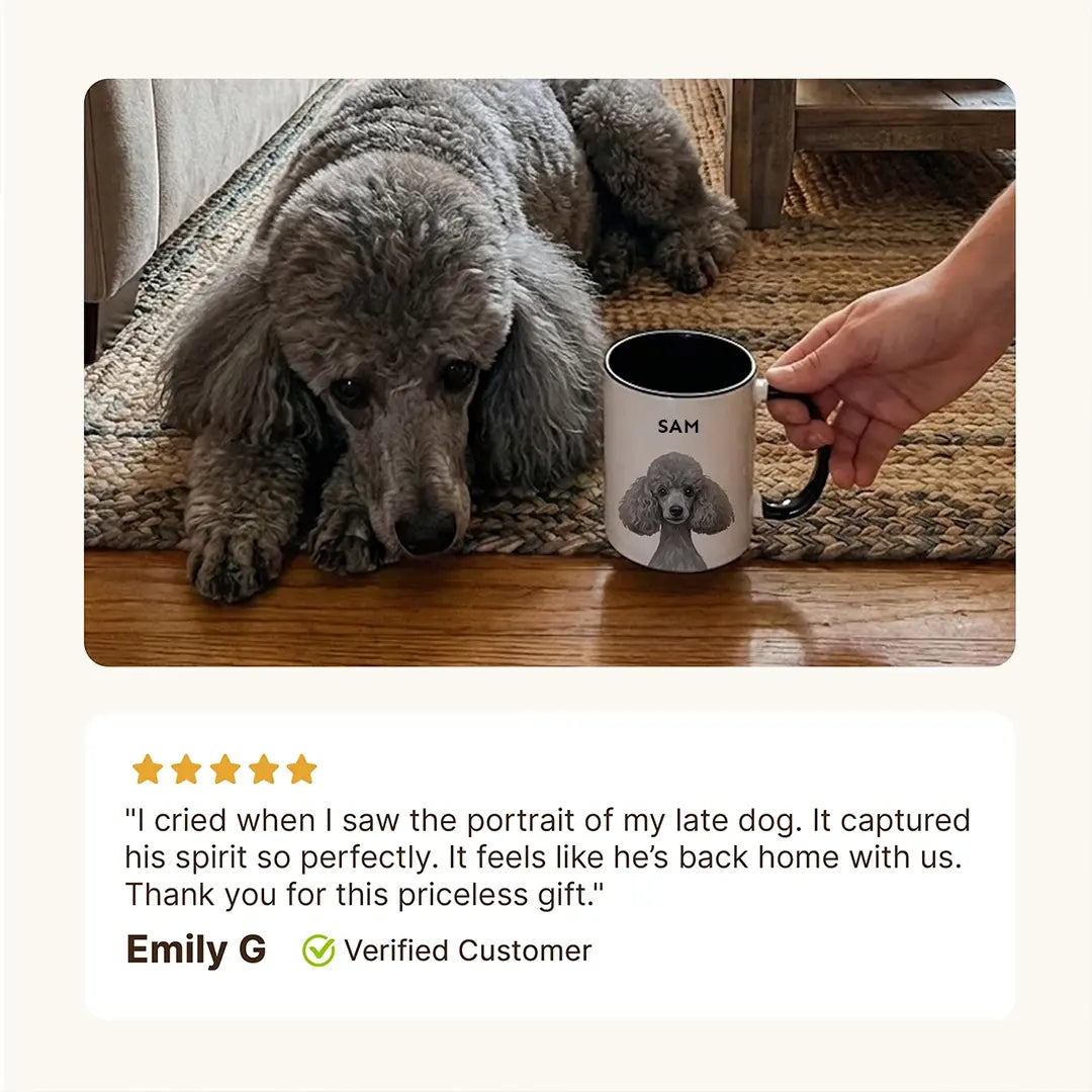 Signature Modern Pet  Portrait - Accent Mug