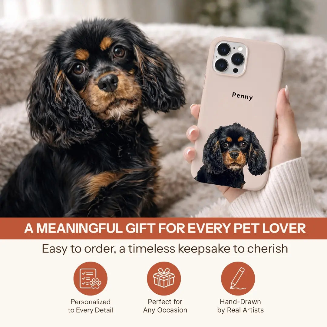 Signature Modern Pet Portrait - Phone Case