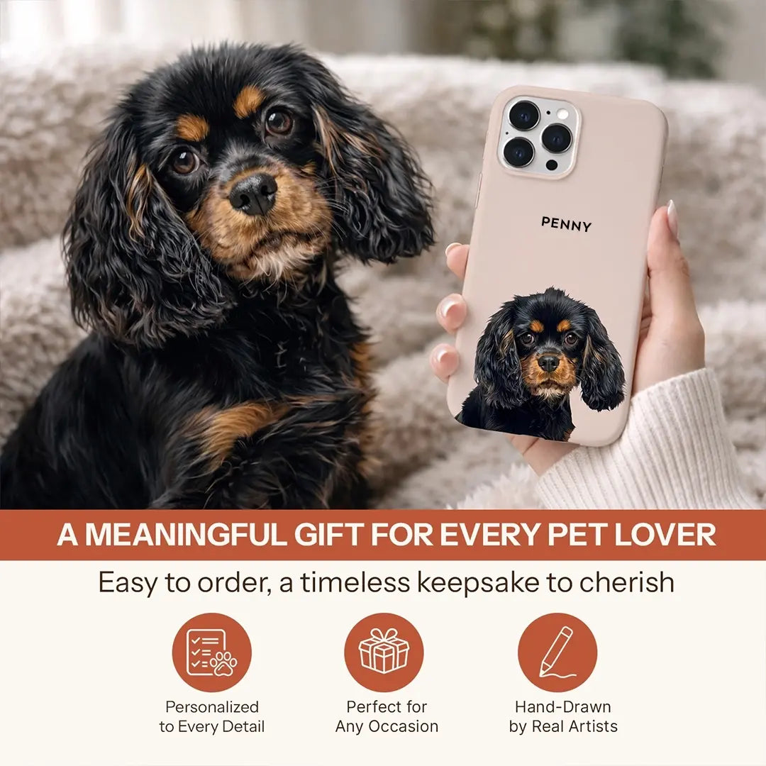 Signature Modern Pet Portrait - Phone Case