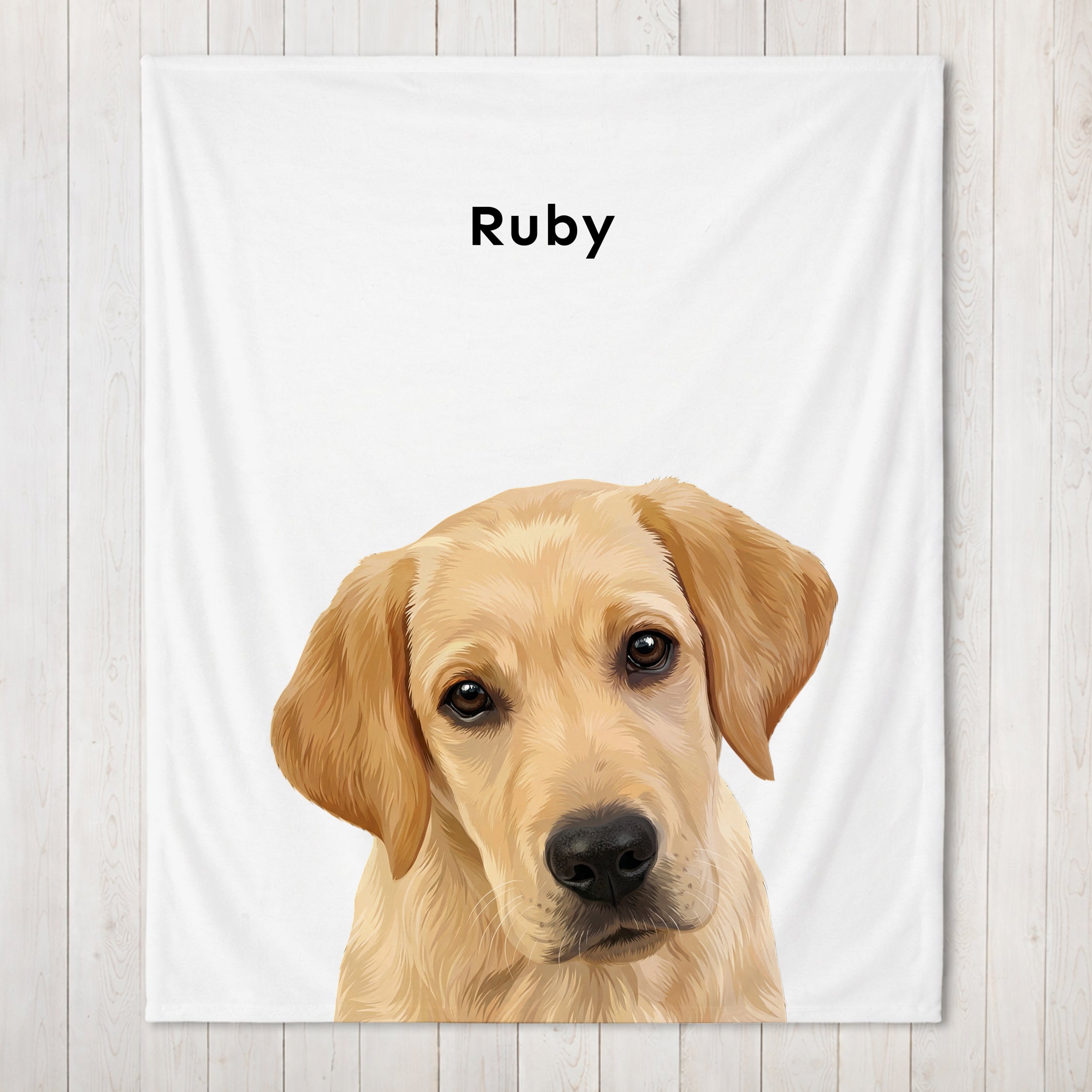 Signature Modern Pet Portrait - Velveteen Blanket