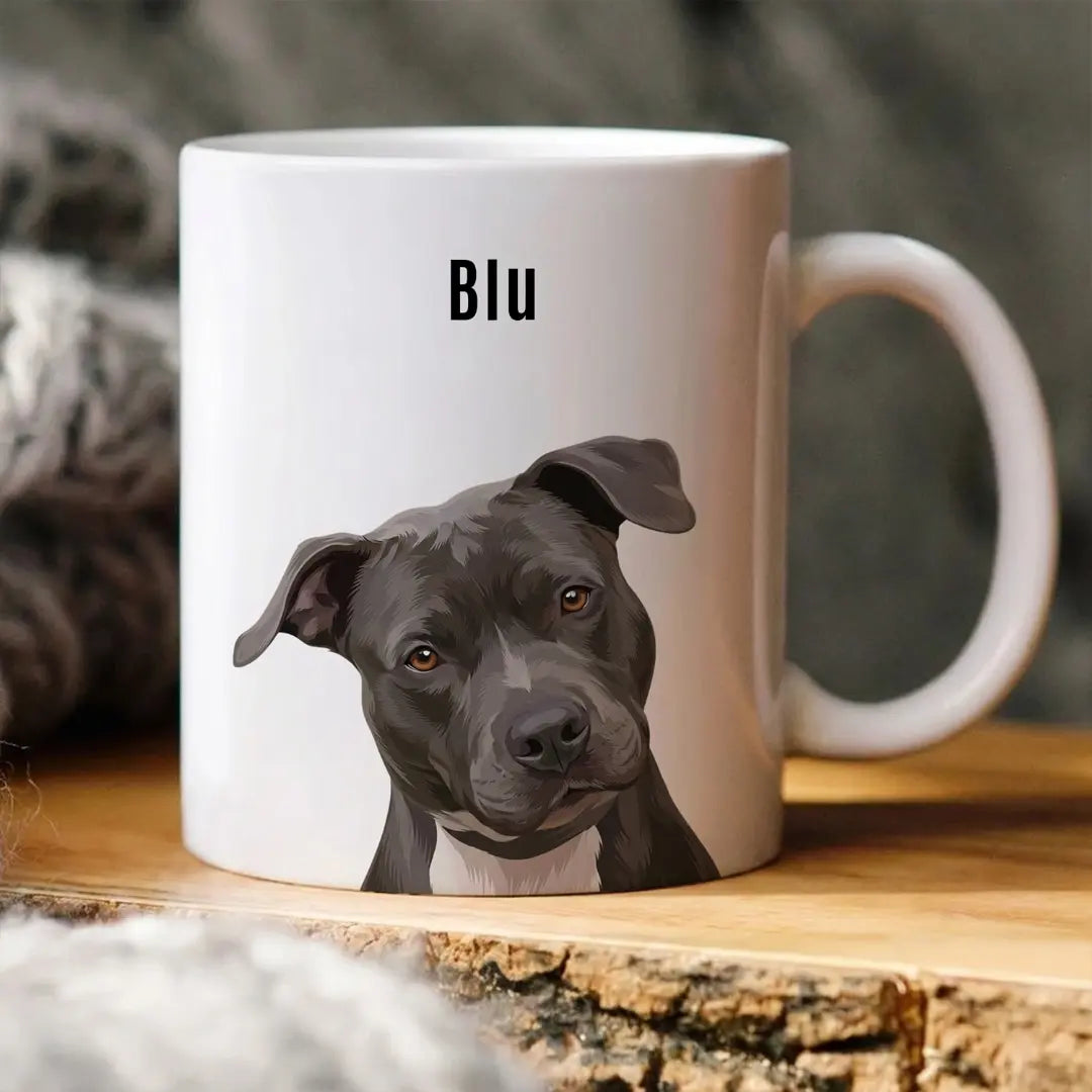 Signature Modern Pet Portrait - White Mug