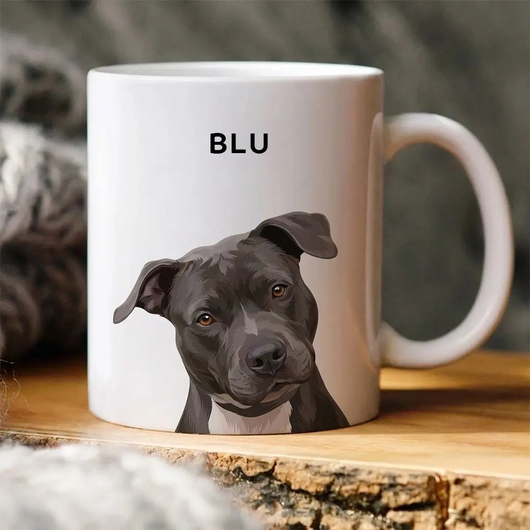 Signature Modern Pet Portrait - White Mug