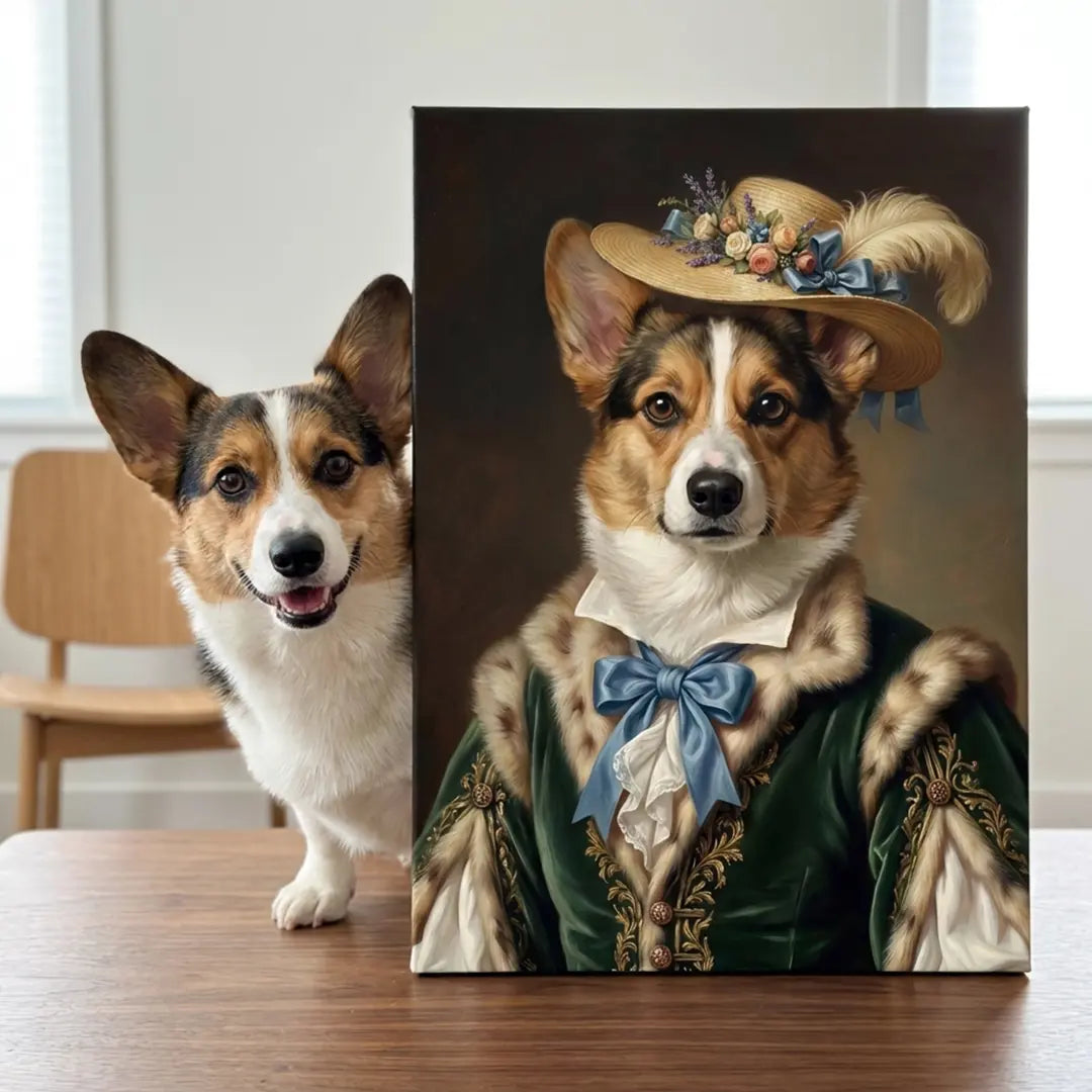 The Baroness - Custom Vintage Style Pet Art