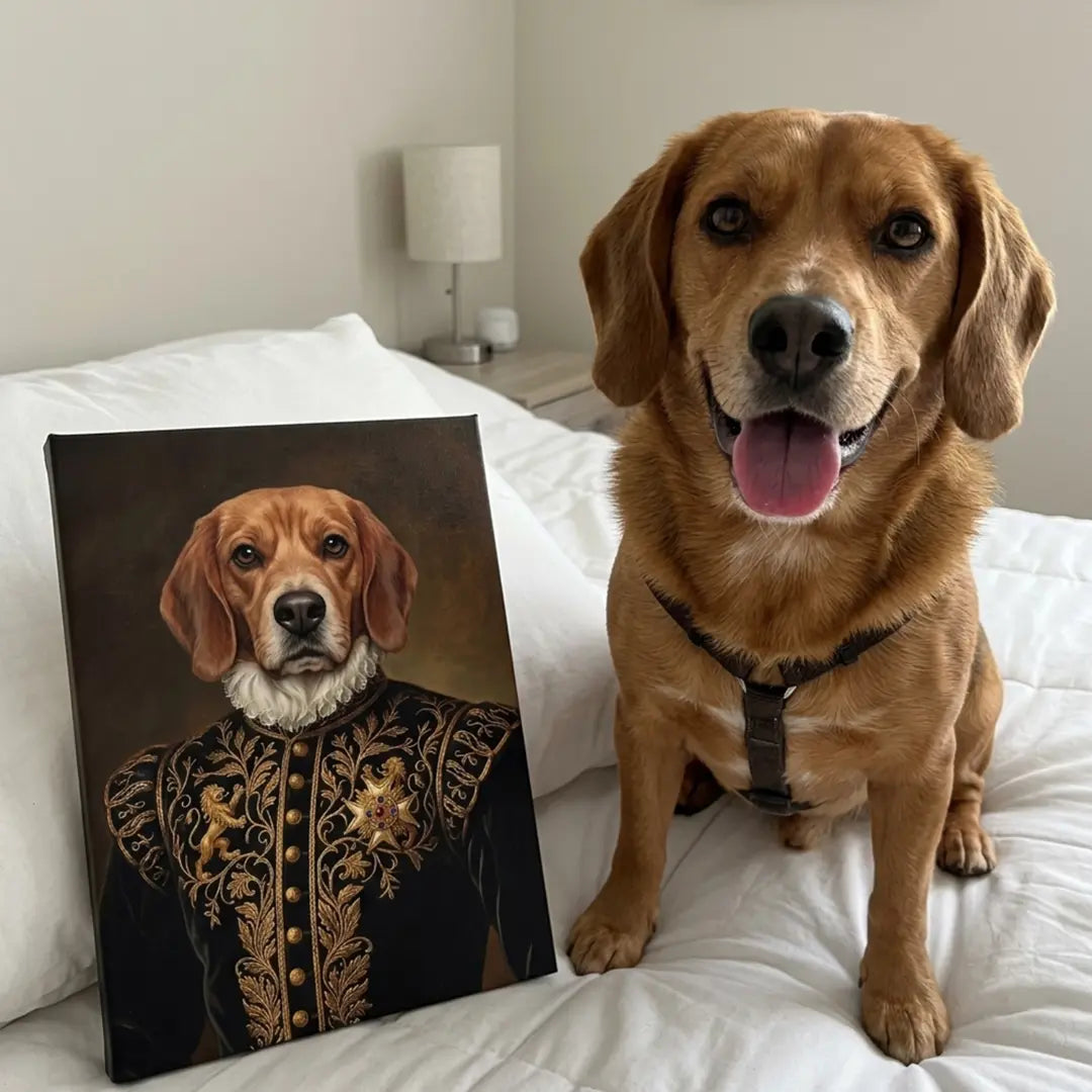 The Black Baron - Custom Renaissance Pet Portrait