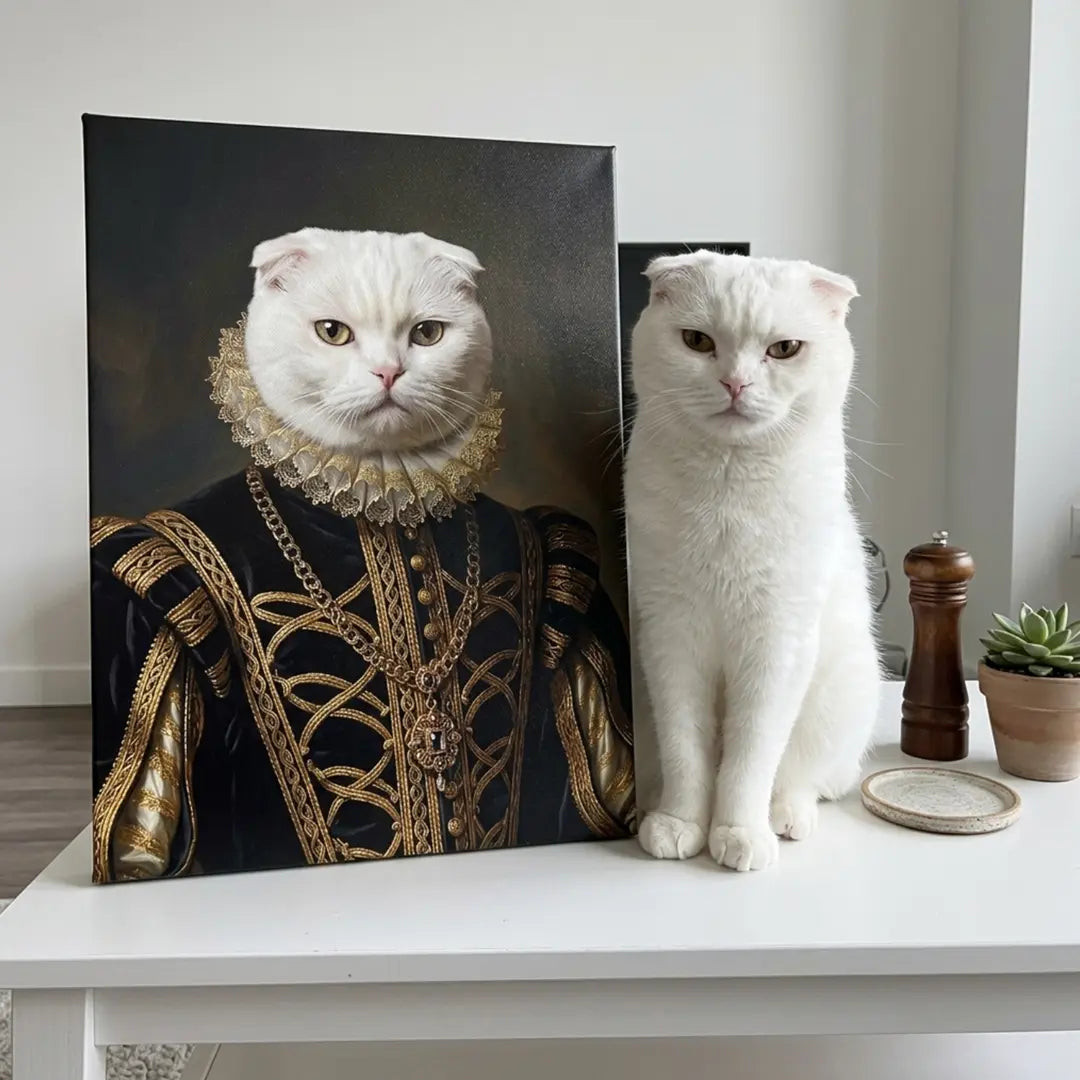 The Black Prince - Custom Renaissance Pet Portrait