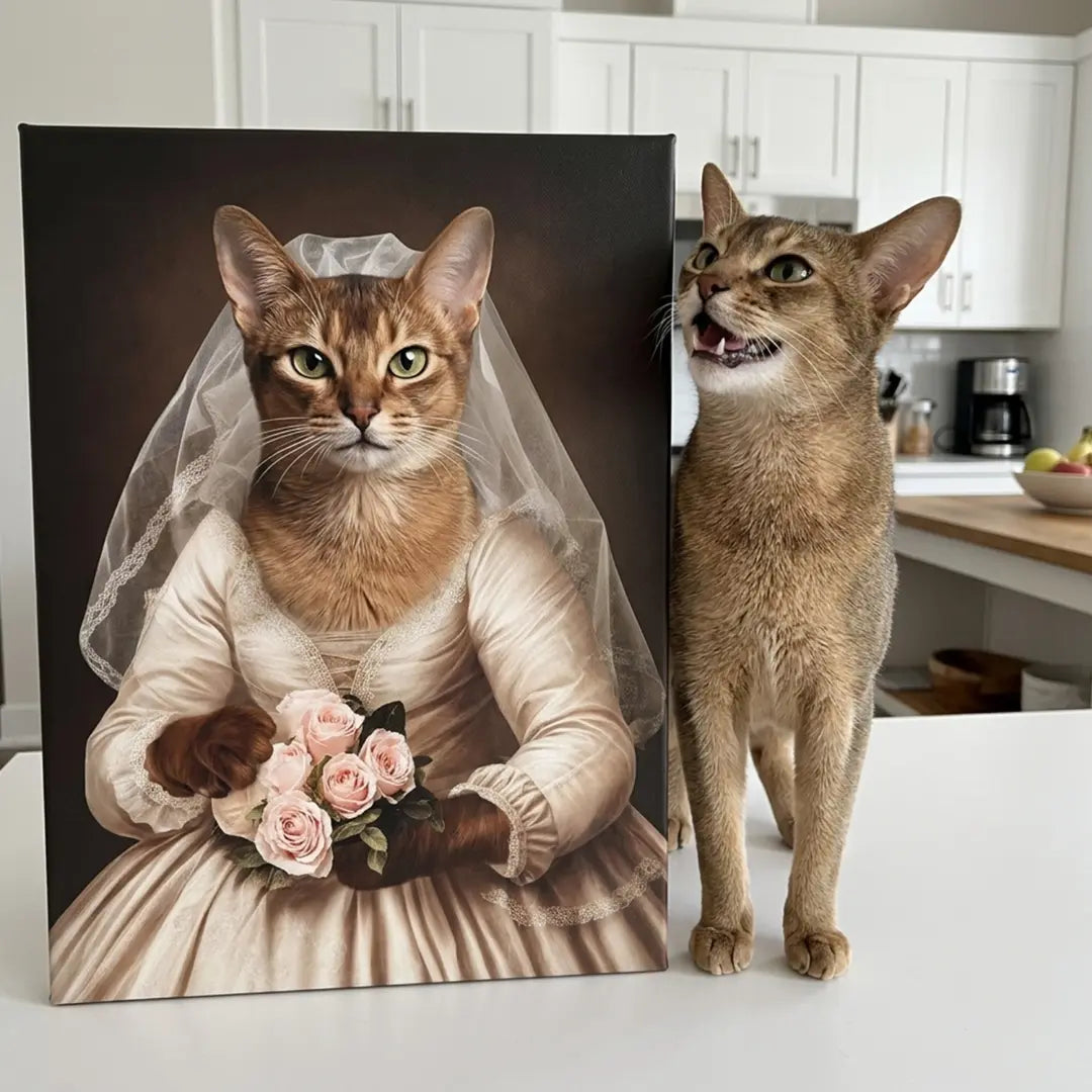 The Bride - Custom Royal Wedding Pet Portrait