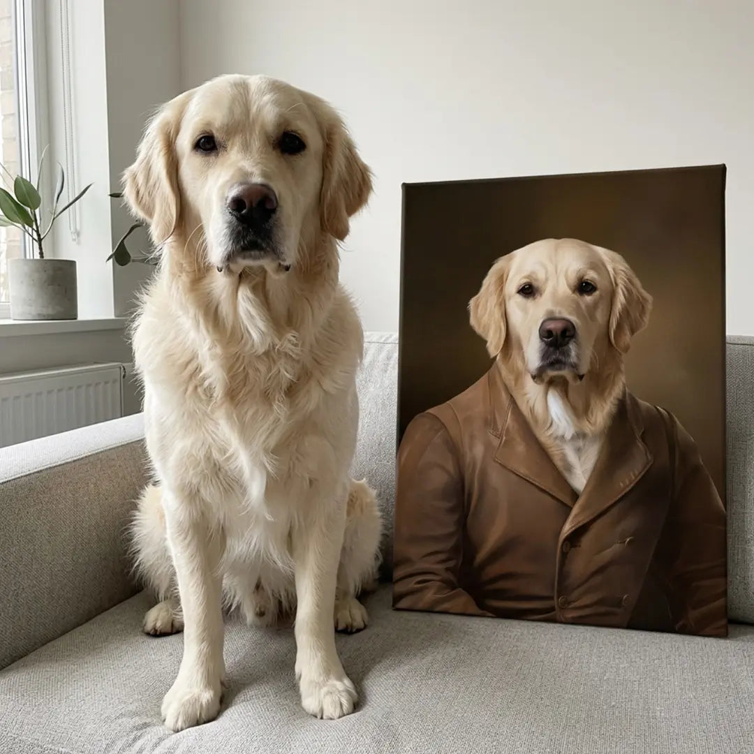 The Gentleman - Custom Vintage Pet Portrait